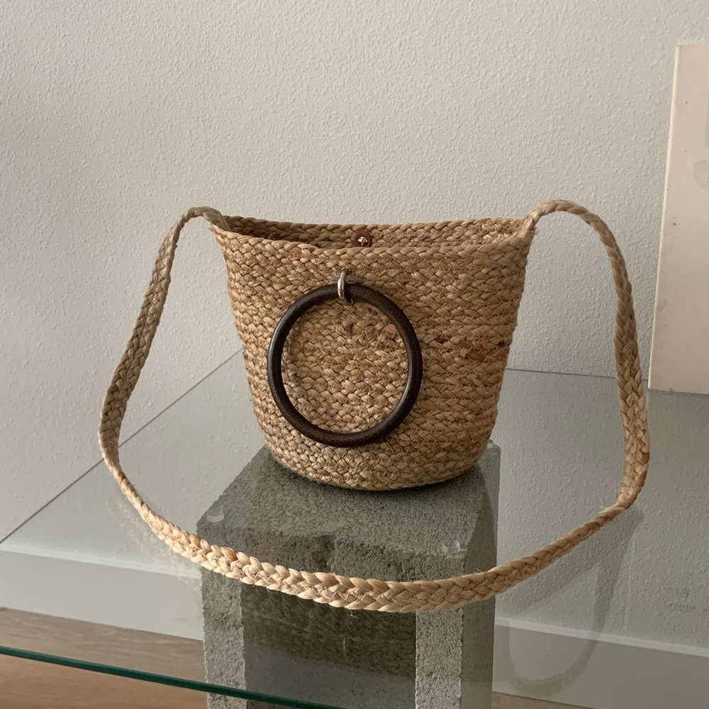 Zara Jute Bucket Bag